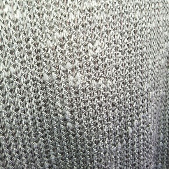 SJS Open Knit Lightweight Moss Green 3/4 Sleeve Cropped Drawstring Hoodie Shirt - Picture 4 of 7